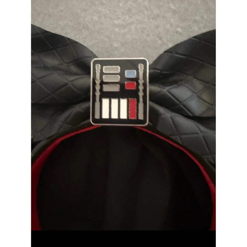 Disney Parks Minnie Mouse Star Wars Darth Vader Ears Headband Veil, Rare Find